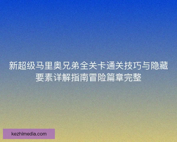 新超级马里奥兄弟全关卡通关技巧与隐藏要素详解指南冒险篇章完整