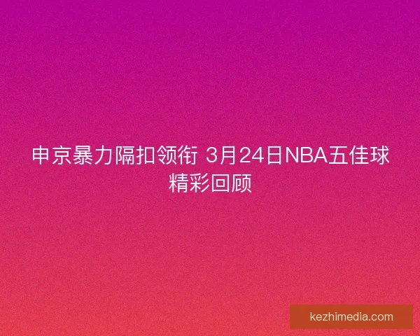申京暴力隔扣领衔 3月24日NBA五佳球精彩回顾 申京暴力隔扣领衔 3月24日NBA五佳球精彩回顾